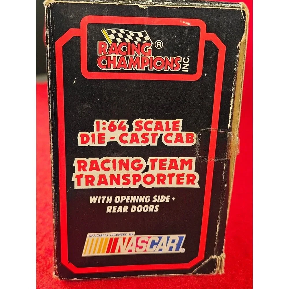 BOBBY HAMILTON NASCAR TRANSPORTER BUNDLE w/MATCHING STOCKCAR & PLAYER CARD Yello